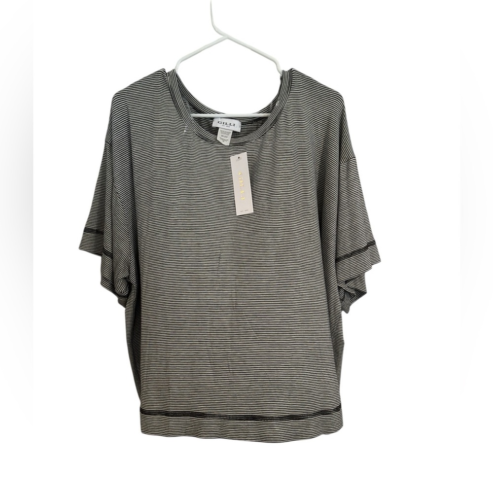 Gilli Black Striped Women's Top 1X NWT